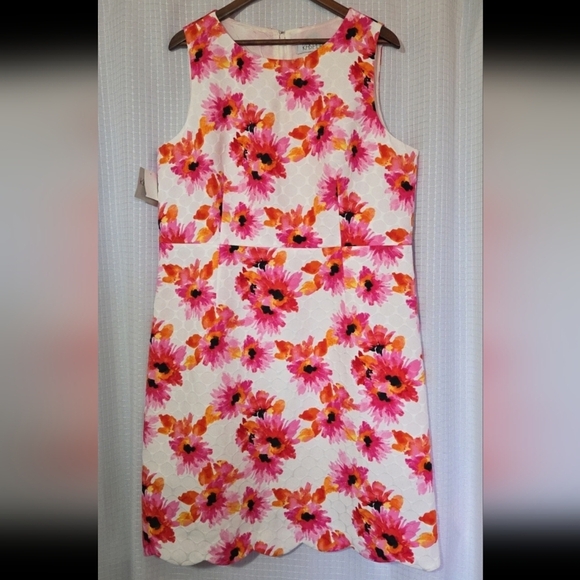 Kasper Dresses & Skirts - Kasper Dress Womens 18 Pink Convent Garden Printed Jacquard Sleeveless *NWT*